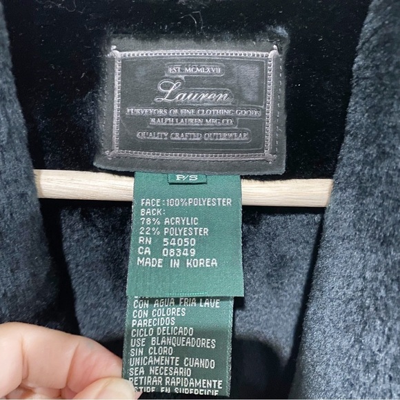 LAUREN Black Faux Suede Vest Lauren Black Label Faux Fur Size Small - Picture 7 of 9